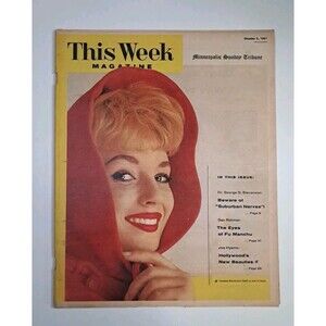 This Week Magazine Minneapolis Sunday Tribune 10/6/57 Venetia Stevenson